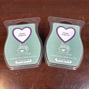 2~Scentsy Wax Bars Ginger &‎ Spruce Discontinued~New